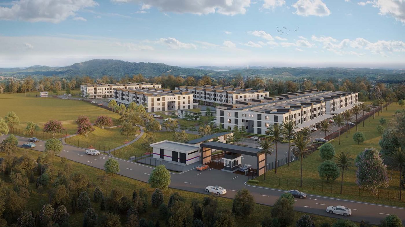 Amanria Residences — pandangan udara pembangunan di Dengkil